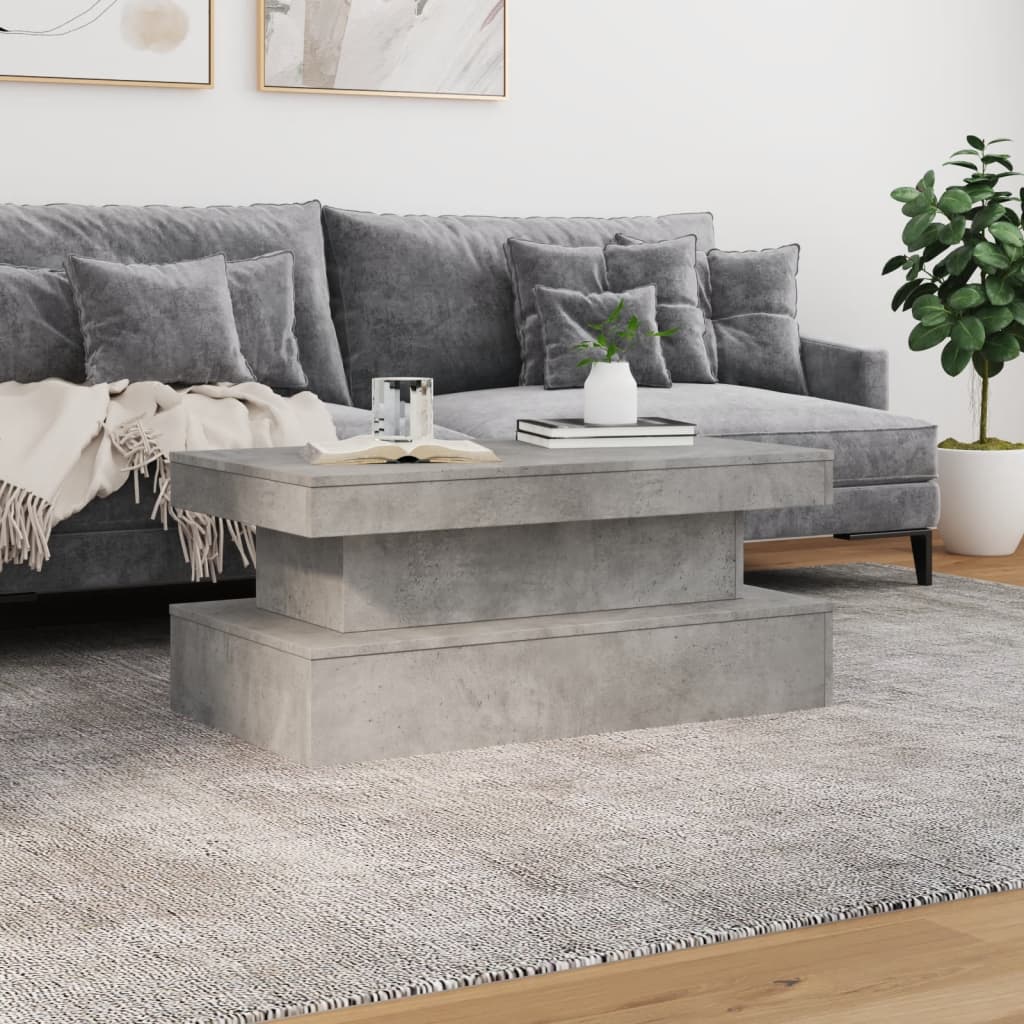 Stolić za kavu s LED svjetlima siva boja betona 90 x 50 x 40 cm