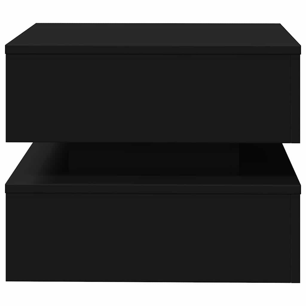 Stolić za kavu s LED svjetlima crni 50 x 50 x 40 cm