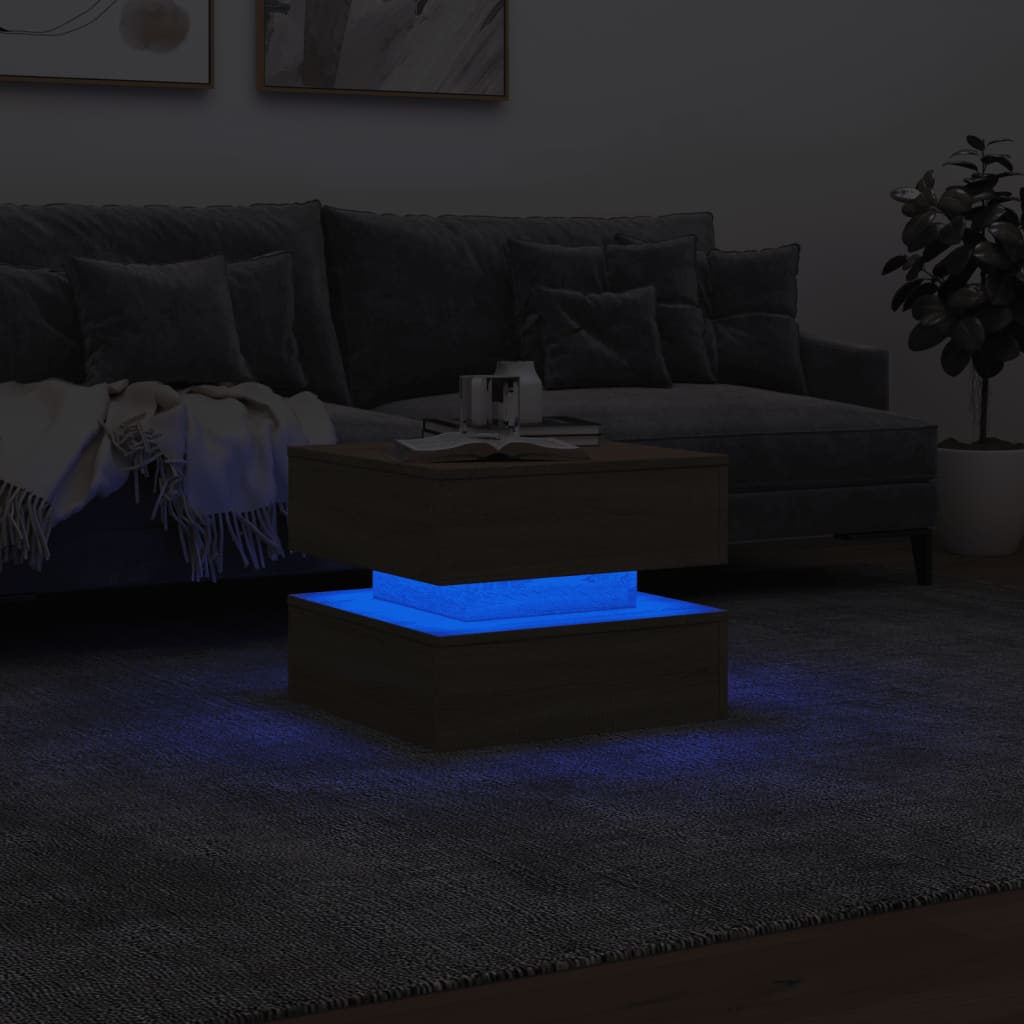 Ormarić za uzglavlje LED boja hrasta sonome 50x50x40 cm