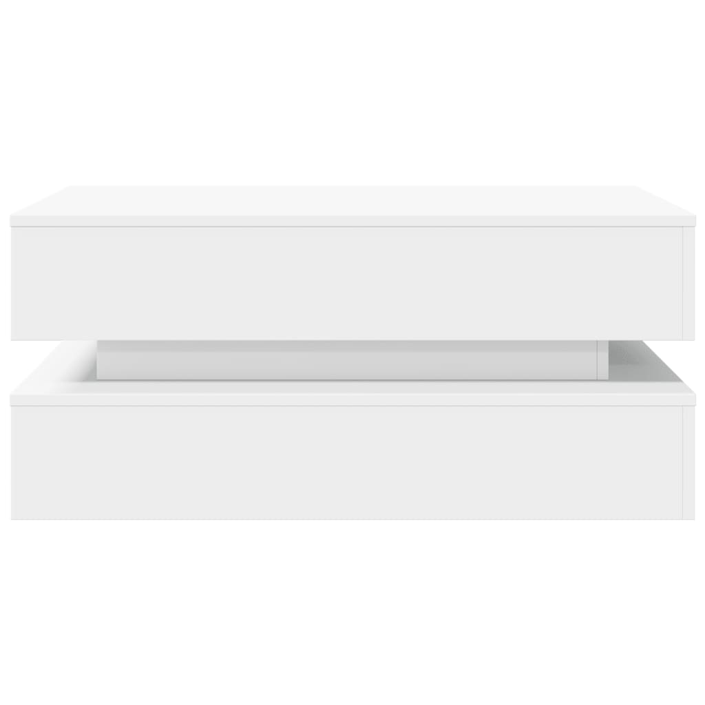 Stolić za kavu s LED svjetlima bijeli 90 x 50 x 40 cm