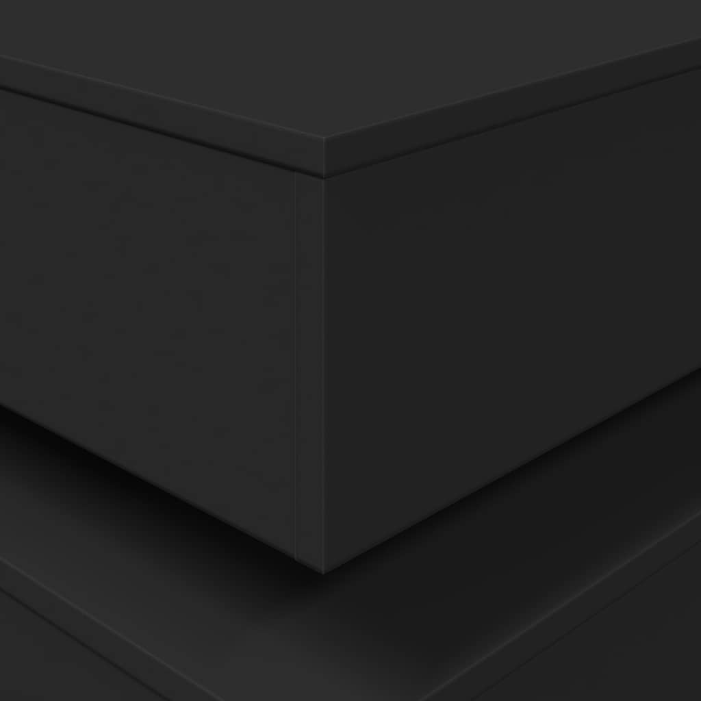 Stolić za kavu s LED svjetlima crni 90 x 50 x 40 cm