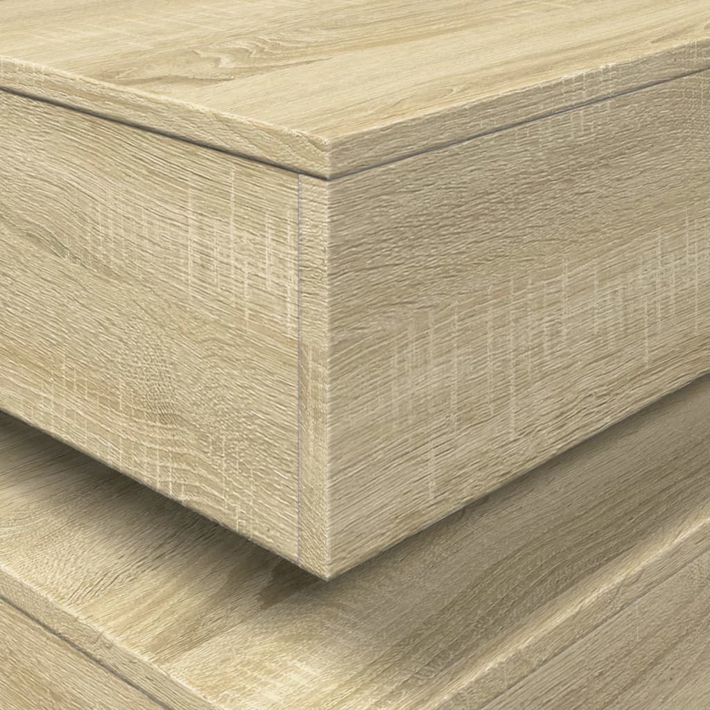 Stolić za kavu s LED svjetlima boja hrasta 90 x 50 x 40 cm