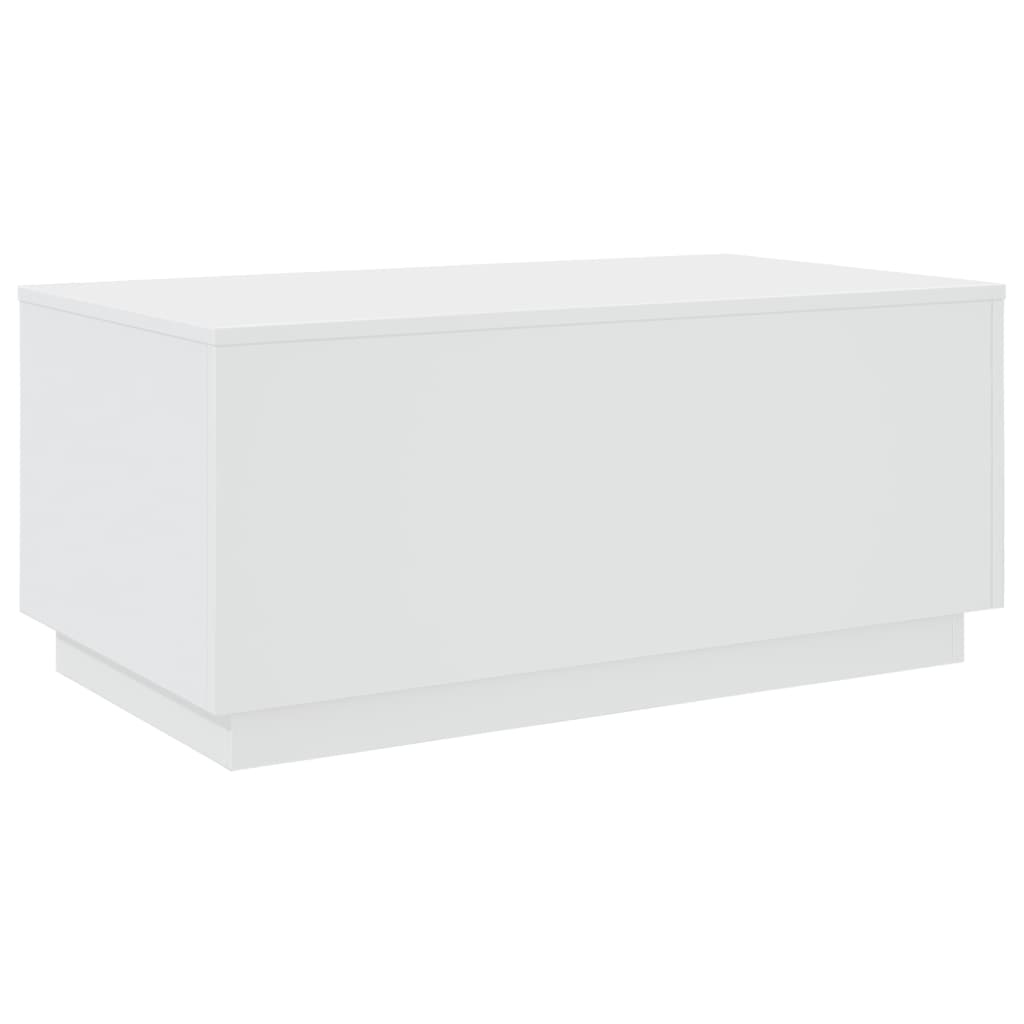 Stolić za kavu s LED svjetlima bijeli 90 x 50 x 40 cm