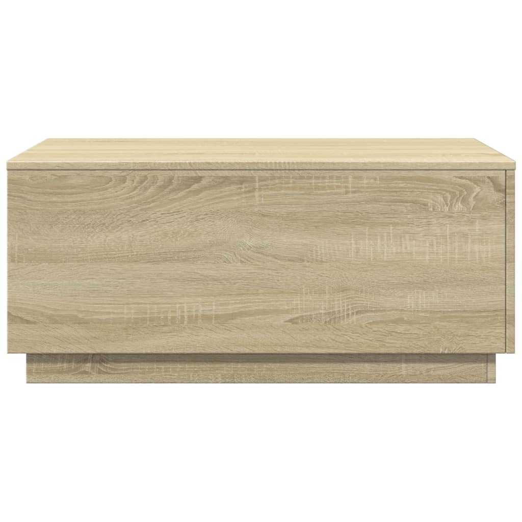 Stolić za kavu s LED svjetlima boja hrasta 90 x 50 x 40 cm