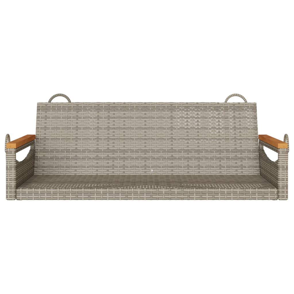Klupa za ljuljanje siva 109 x 62 x 40 cm od poliratana