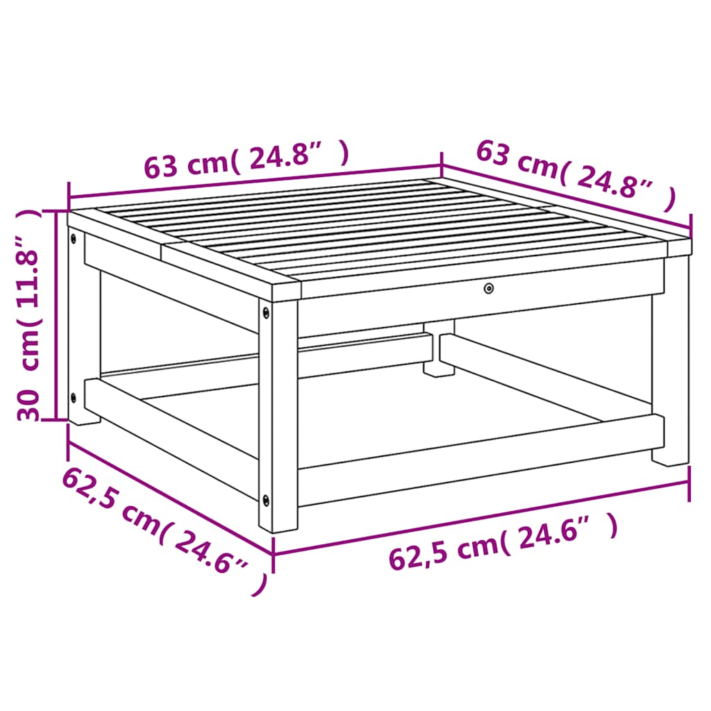 Vrtni stol 63 x 63 x 30 cm od masivnog bagremovog drva