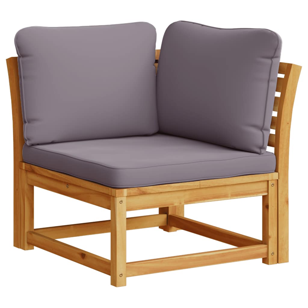 Kutna vrtna sofa s jastucima 73x73x65 cm masivno drvo bagrema