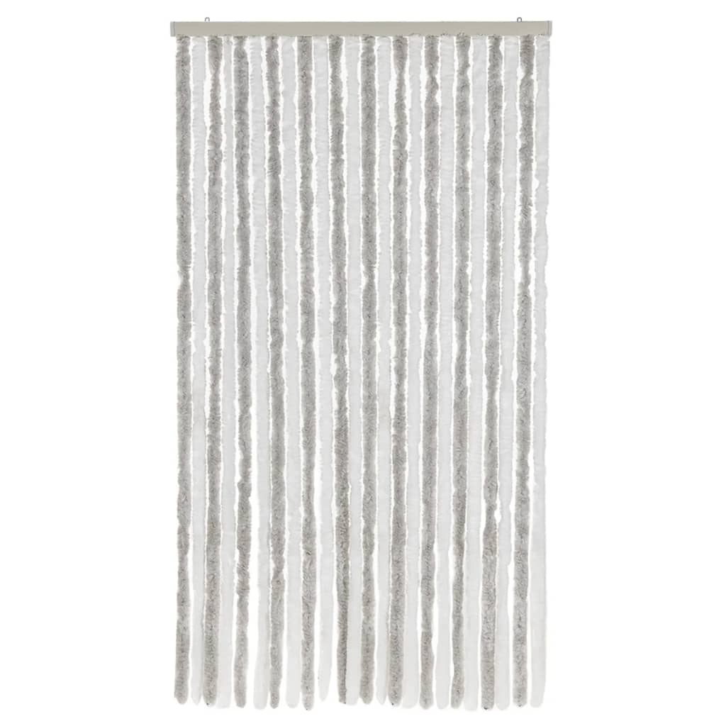 Zastor protiv muha svjetlosivi i bijeli 100 x 200 cm od šenila