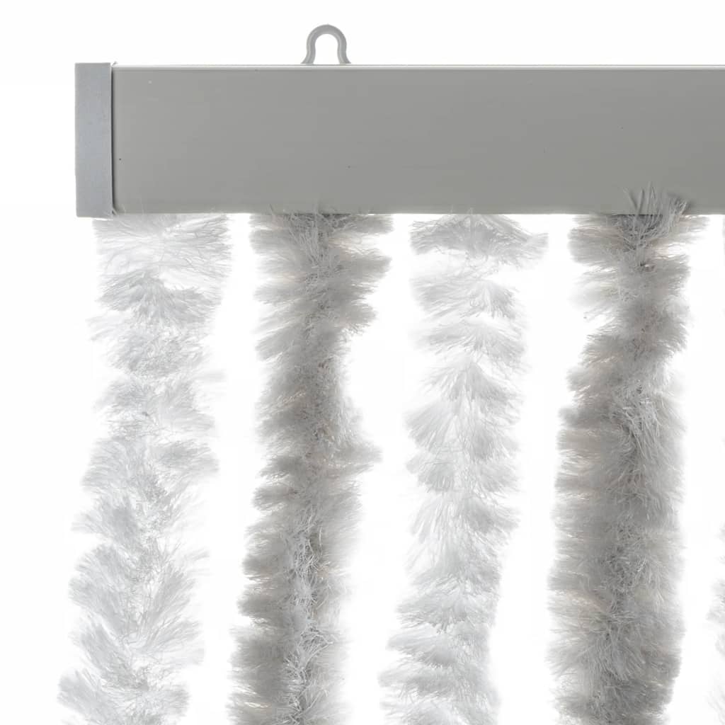 Zastor protiv muha svjetlosivi i bijeli 100 x 200 cm od šenila
