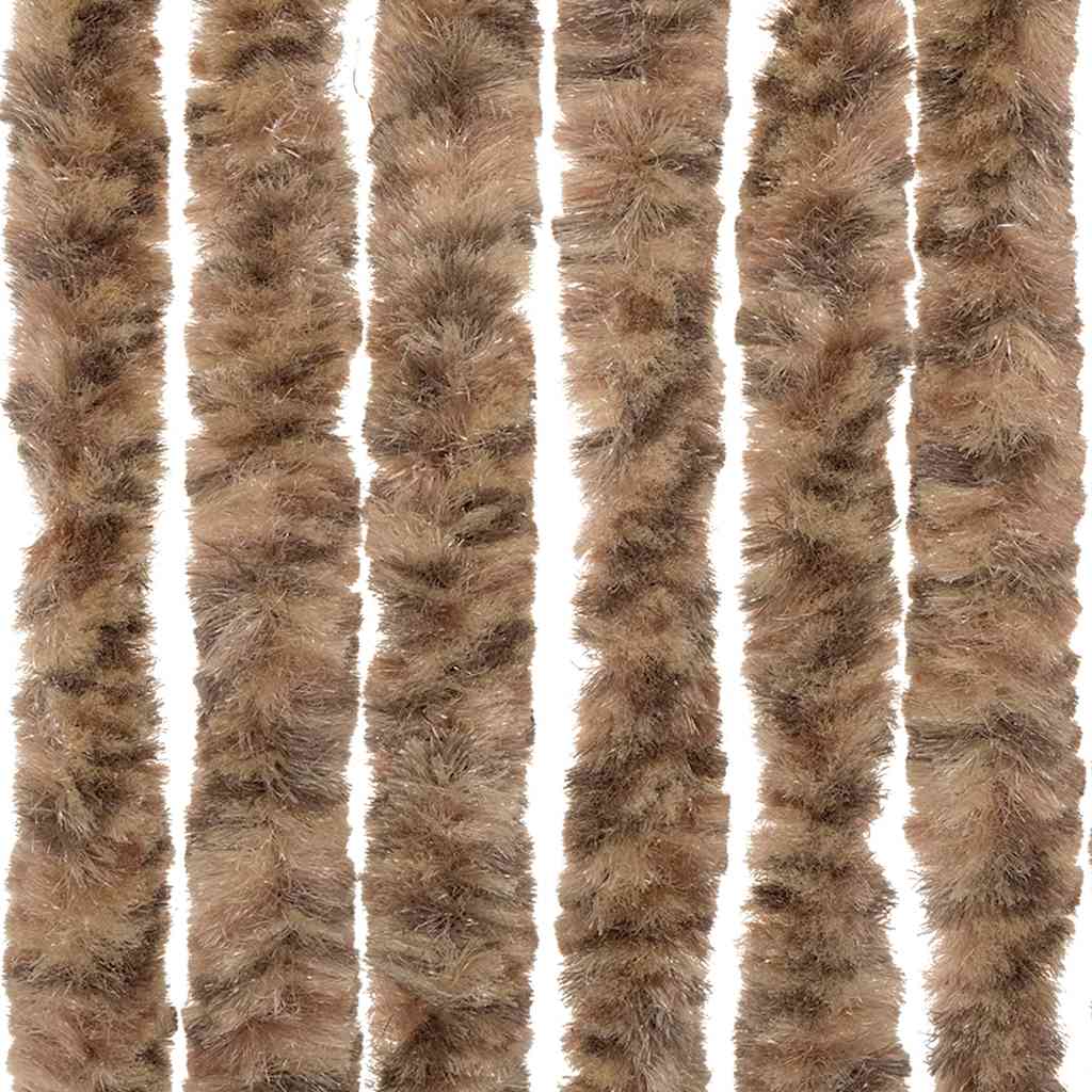 Zastor protiv muha bež i tamnosmeđa 56 x 200 cm od šenila