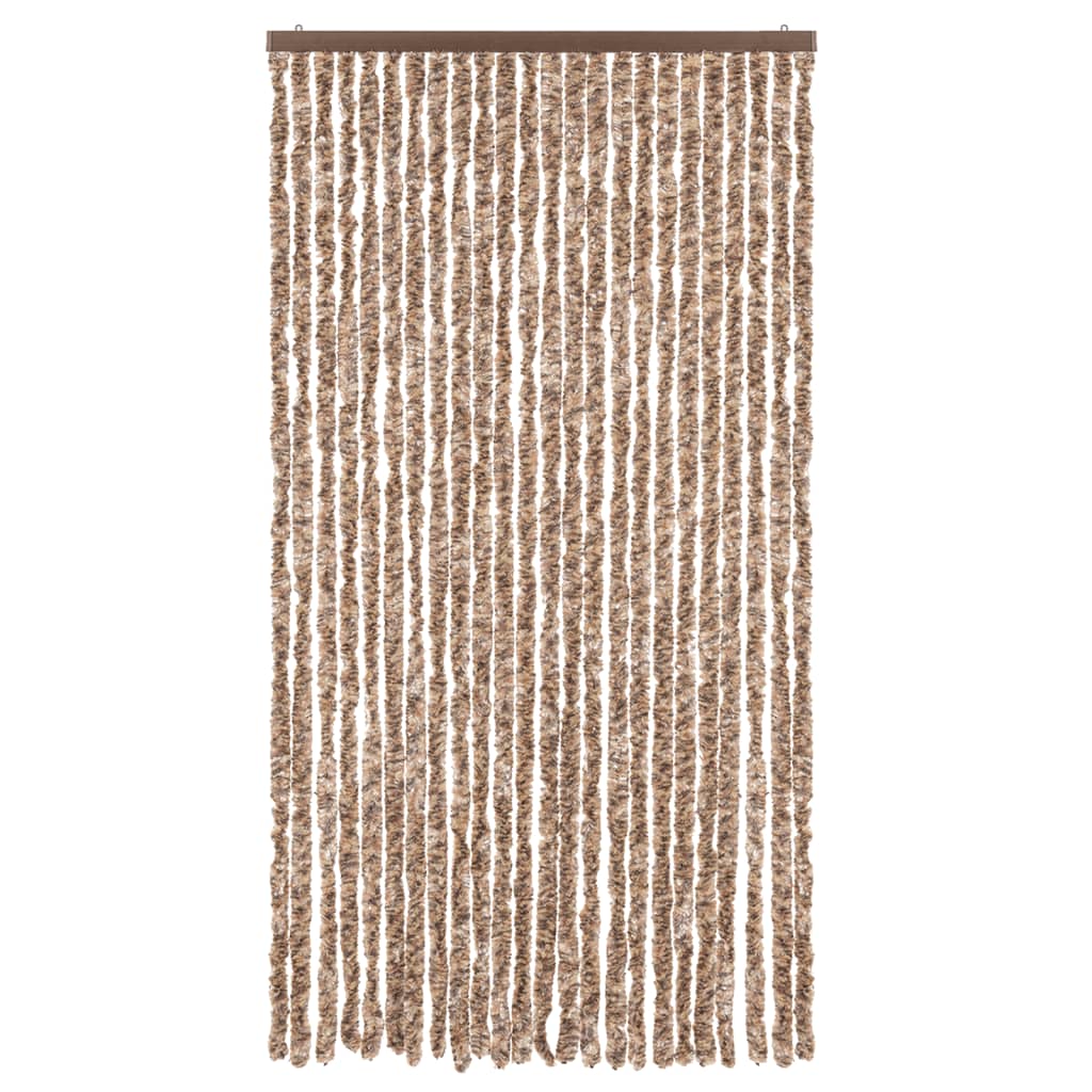 Zastor protiv muha bež-tamnosmeđi 100 x 200 cm od šenila