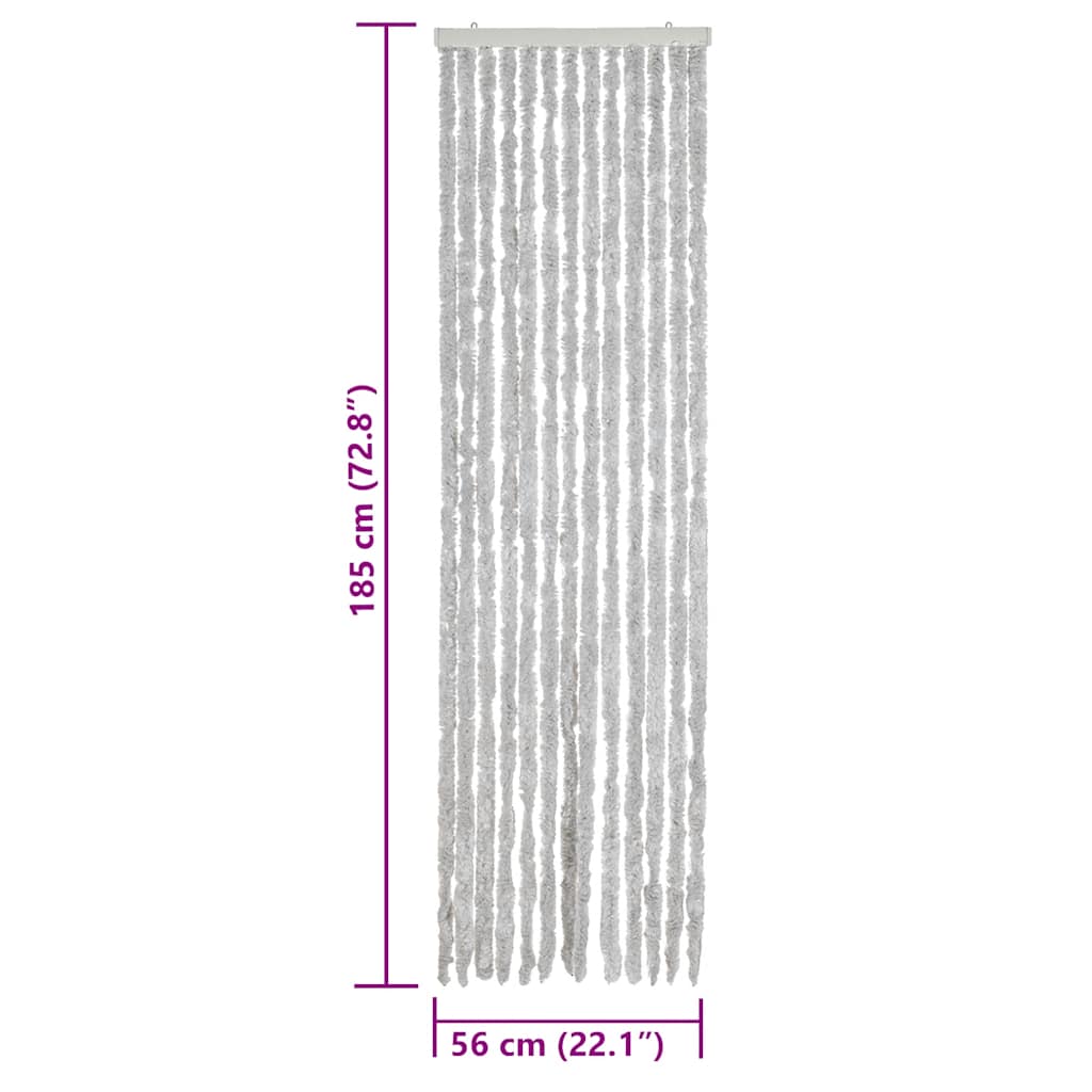 Zastor protiv muha sivi 56x185 cm od šenila