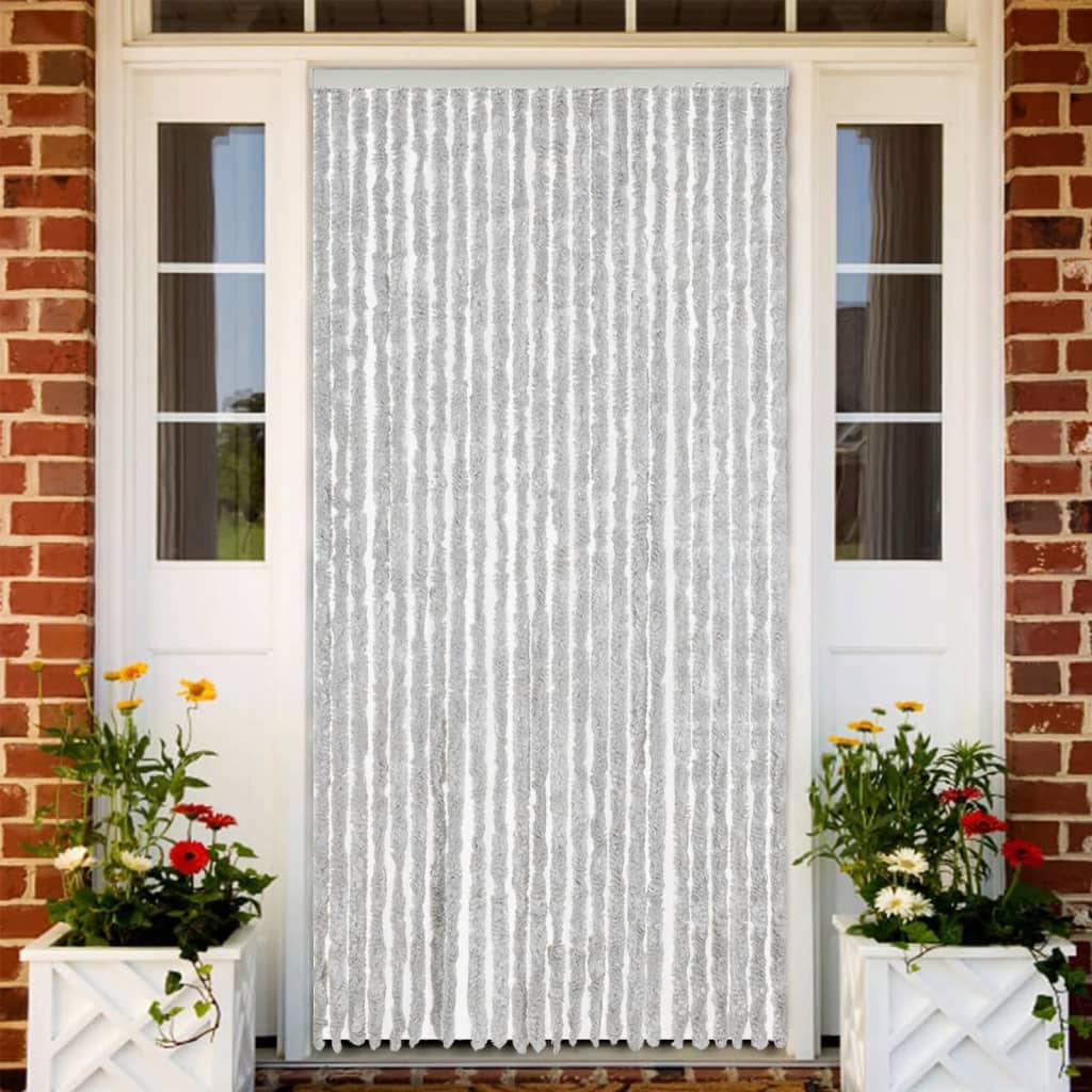 Zastor protiv muha sivi 100 x 200 cm od šenila