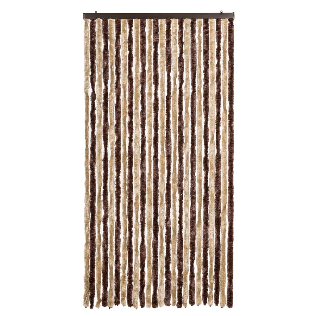 Zastor protiv muha bež-svjetlosmeđi 100 x 200 cm od šenila