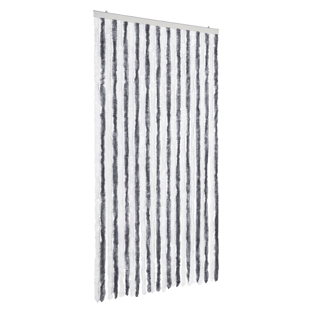 Zastor protiv muha sivo-bijeli 100 x 200 cm od šenila