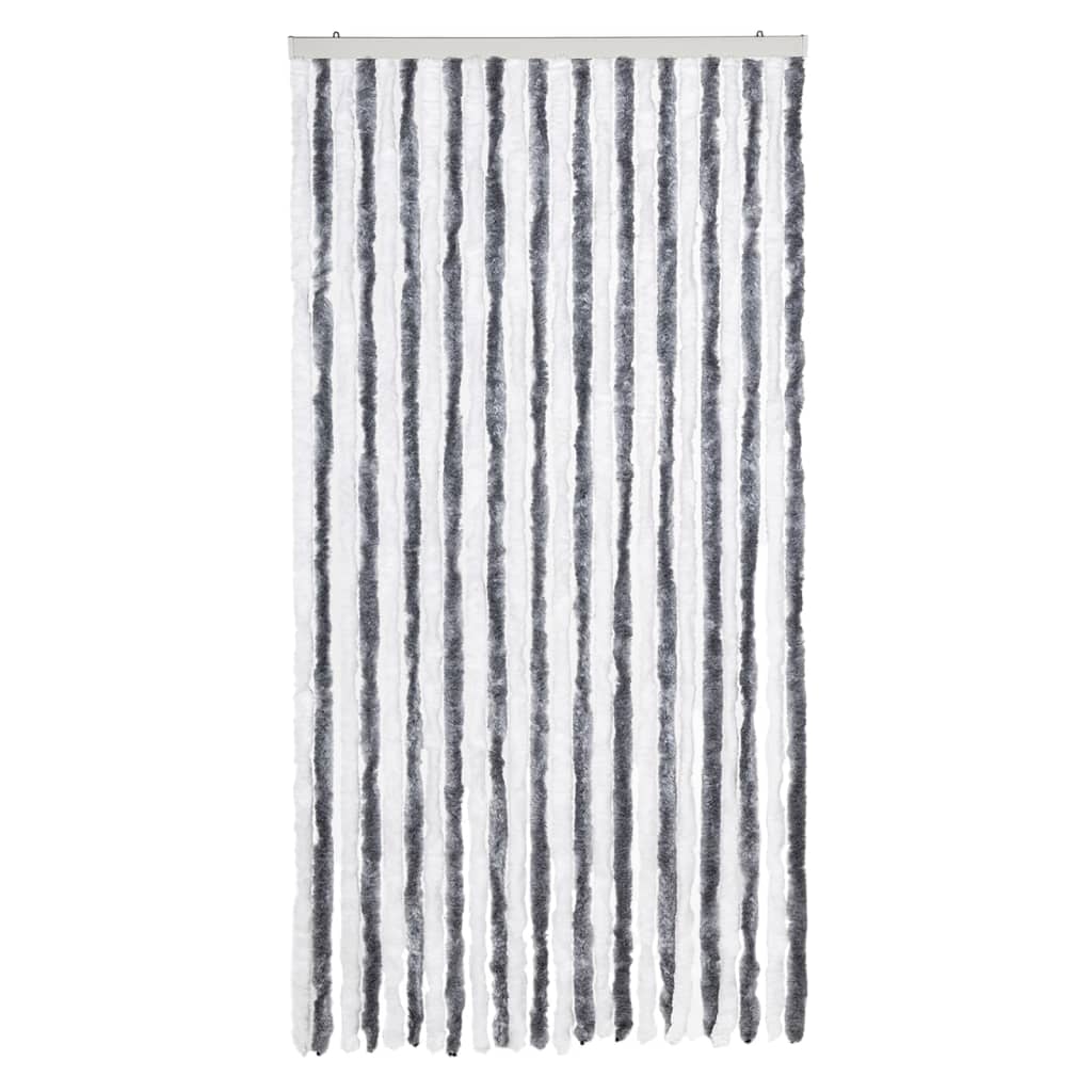 Zastor protiv muha sivo-bijeli 100 x 200 cm od šenila