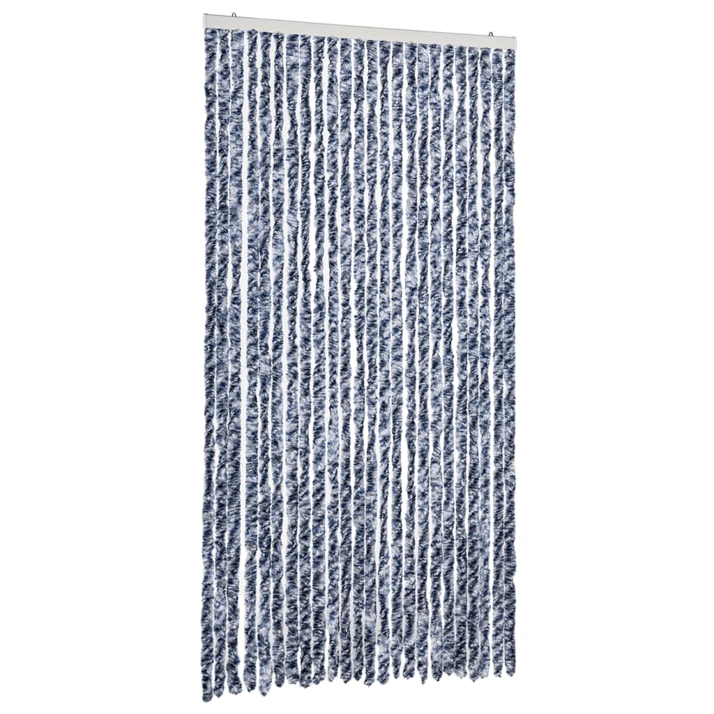 Zastor protiv muha plava i bijeli 100 x 200 cm od šenila