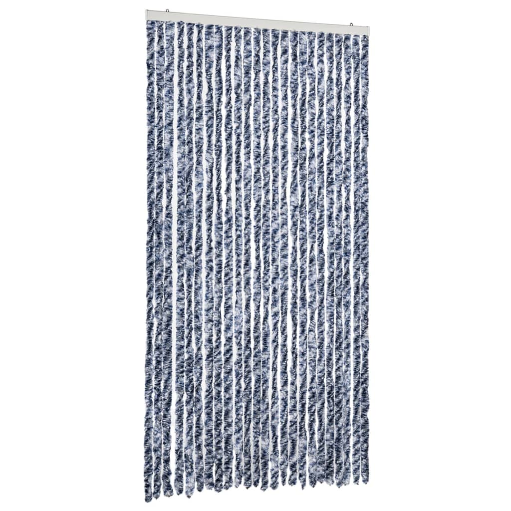 Zastor protiv muha plava i bijeli 100 x 230 cm od šenila
