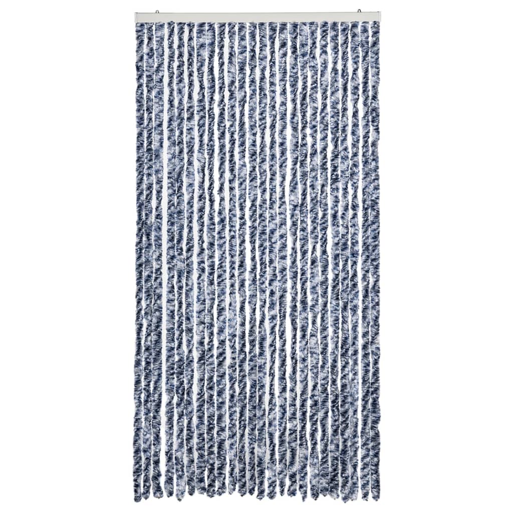 Zastor protiv muha plava i bijeli 100 x 230 cm od šenila