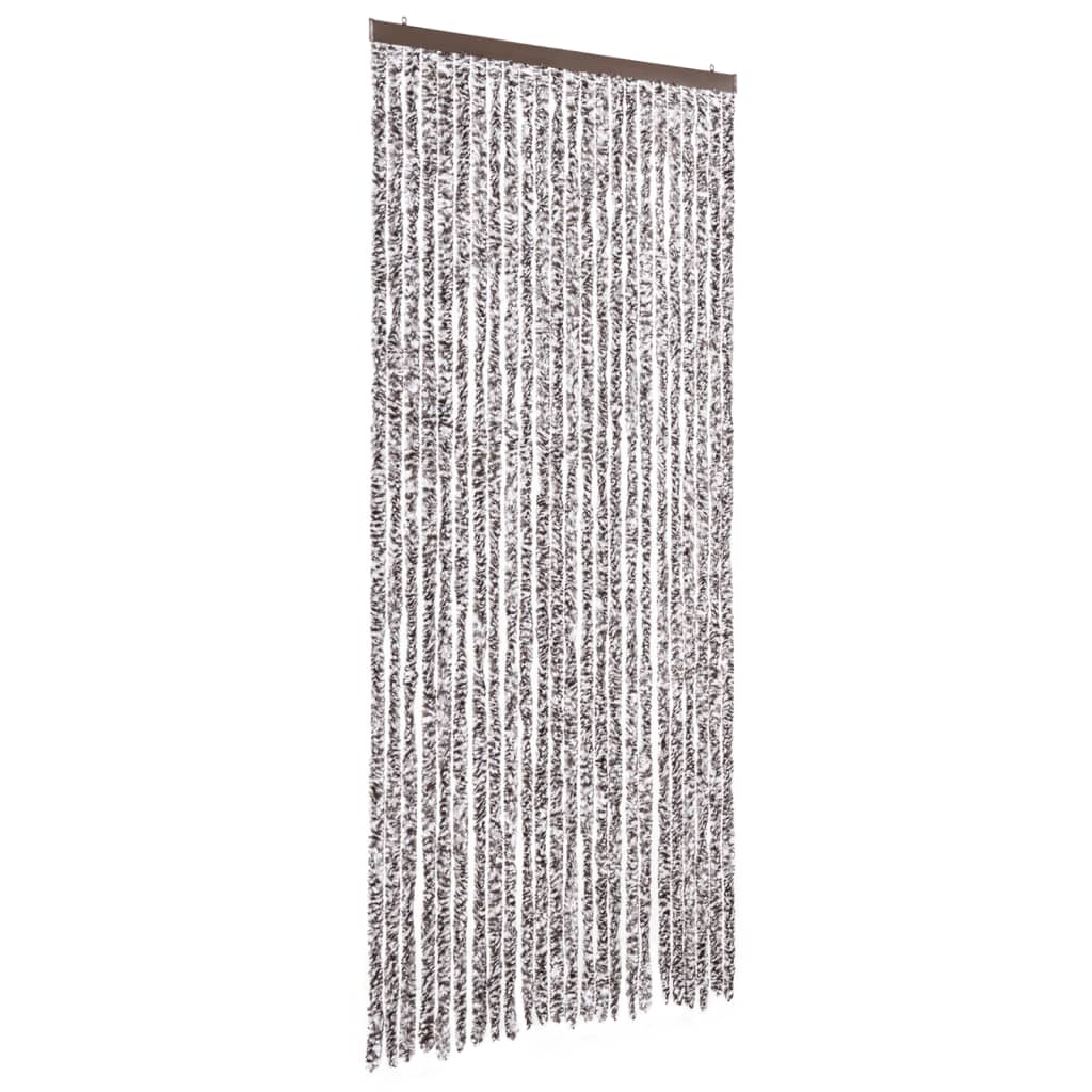 Zastor protiv muha smeđa i bež 100 x 200 cm od šenila