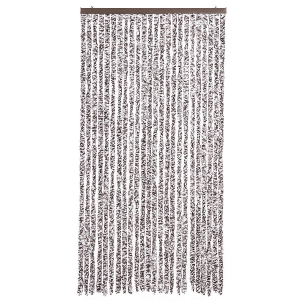 Zastor protiv muha smeđa i bež 100 x 200 cm od šenila