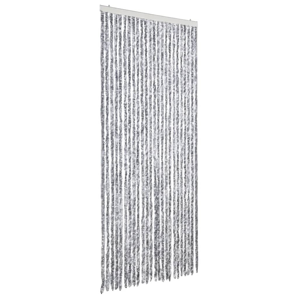 Zastor protiv muha bijelo-sivi 100 x 200 cm od šenila