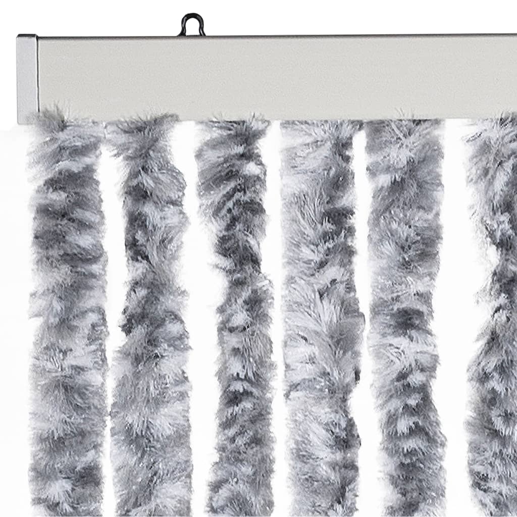 Zastor protiv muha bijelo-sivi 100 x 200 cm od šenila