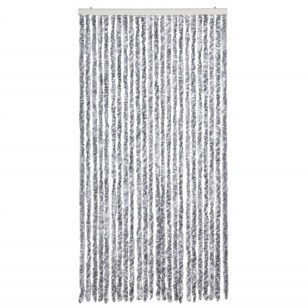 Zastor protiv muha bijelo-sivi 100 x 200 cm od šenila