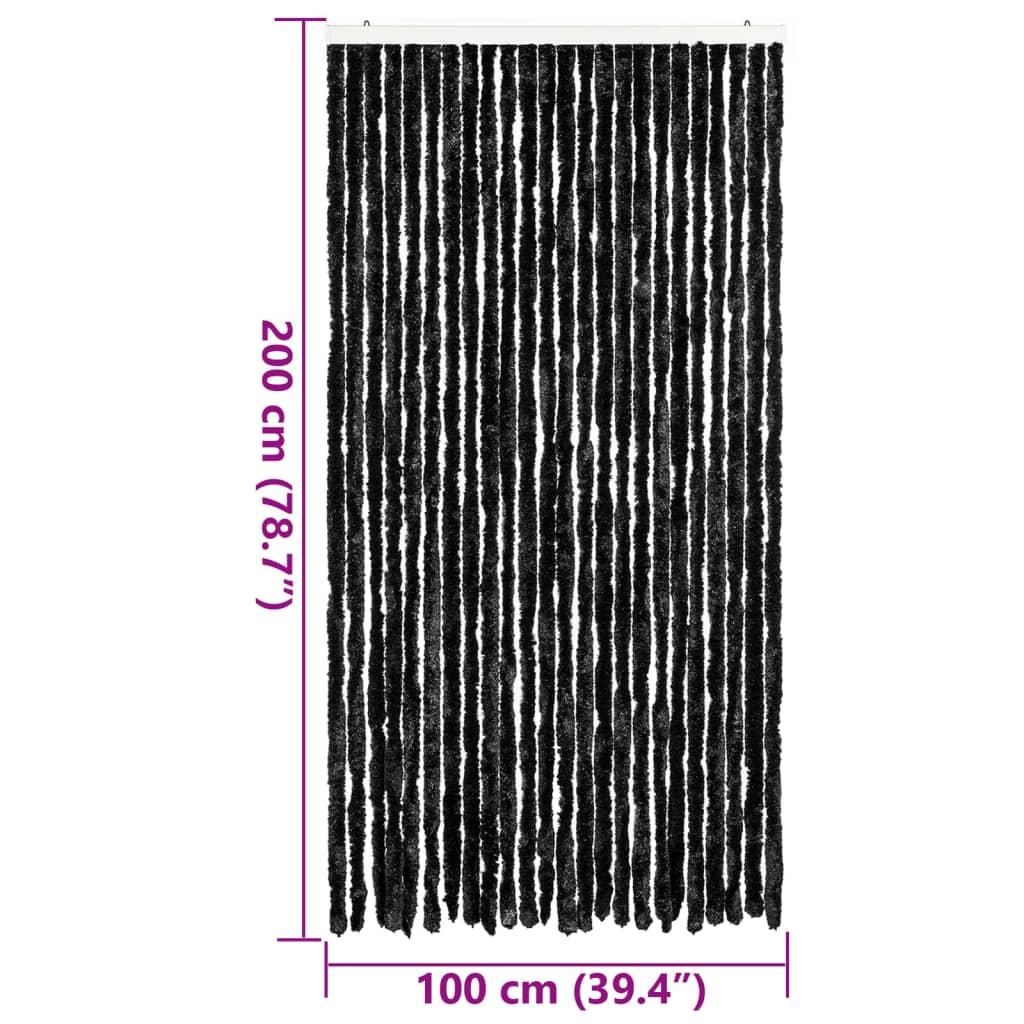 Zastor protiv muha antracit 100 x 200 cm od šenila