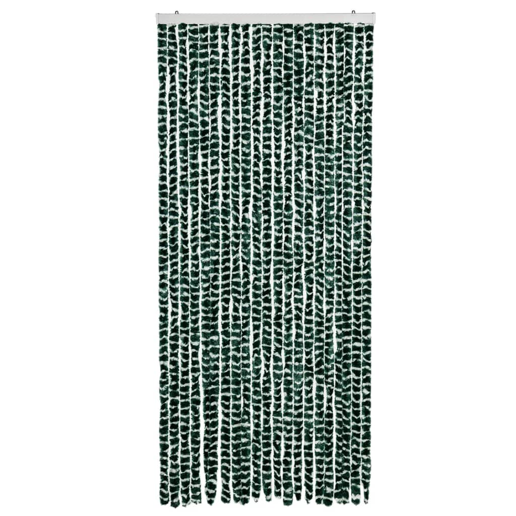 Zastor protiv muha zelena i bijela 90 x 200 cm od šenila