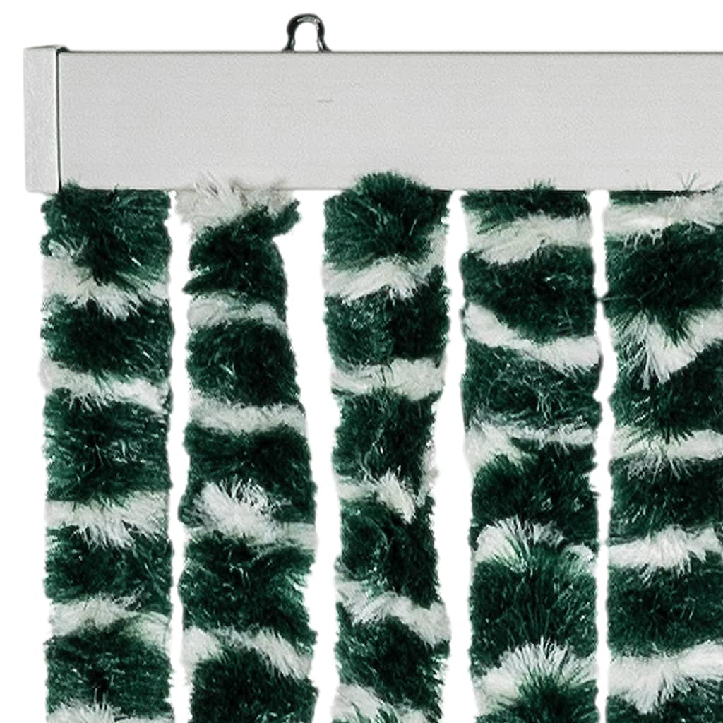 Zastor protiv muha zelena i bijela 90 x 200 cm od šenila