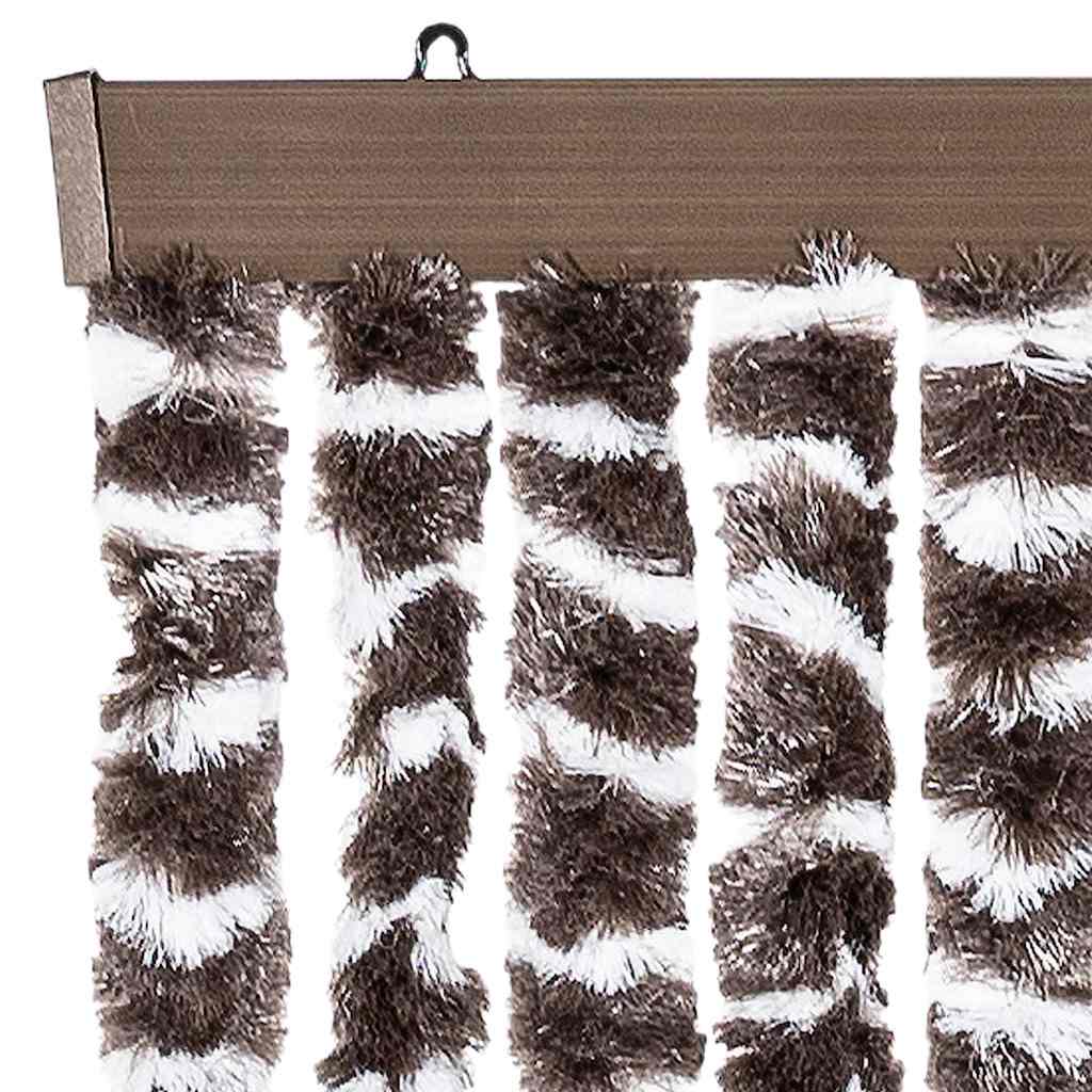 Zastor protiv muha bež i smeđa 56 x 200 cm od šenila