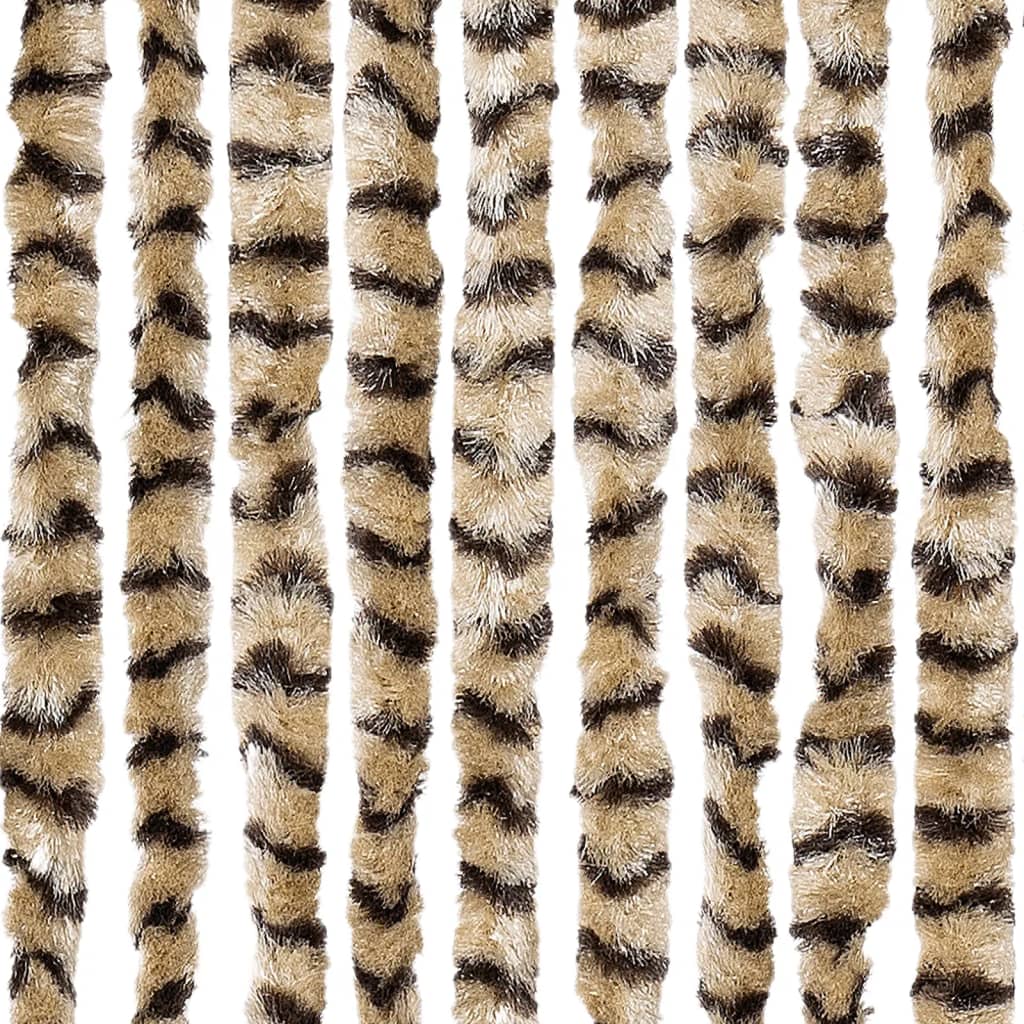 Zastor protiv muha bež i smeđa 100 x 200 cm od šenila