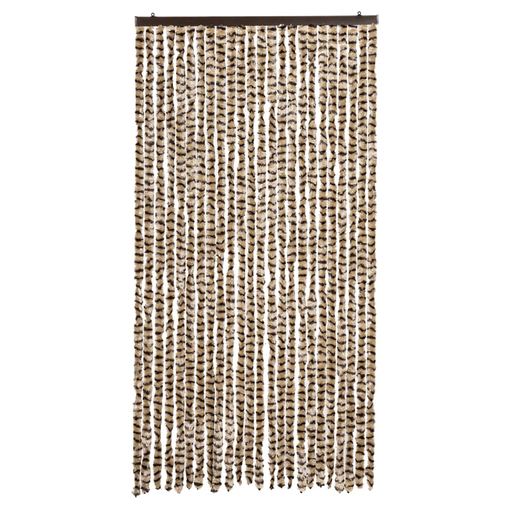 Zastor protiv muha bež i smeđa 100 x 230 cm od šenila