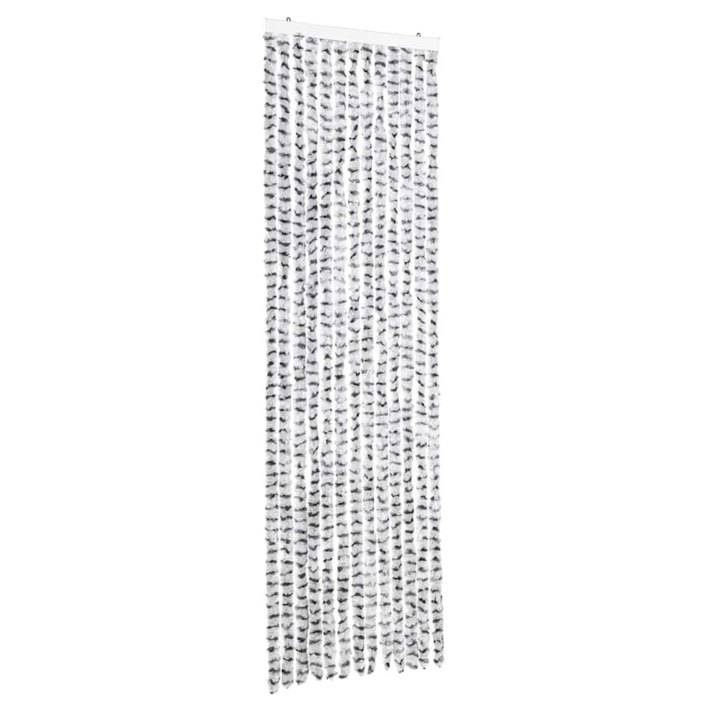 Zastor protiv muha svjetlosivi i tamnosivi 56x200 cm od šenila