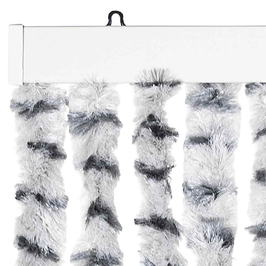Zastor protiv muha svjetlosivi i tamnosivi 56x200 cm od šenila