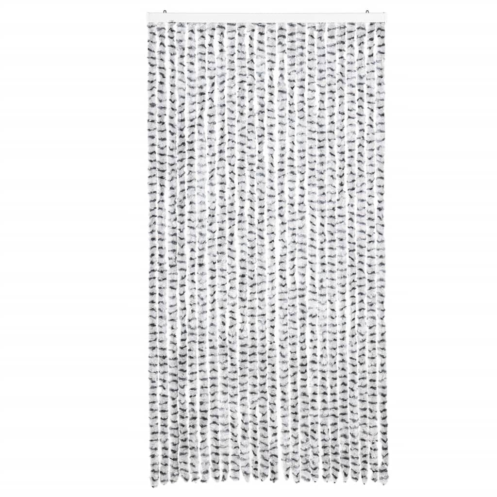 Zastor protiv muha svjetlosivi i tamnosivi 100x230 cm od šenila