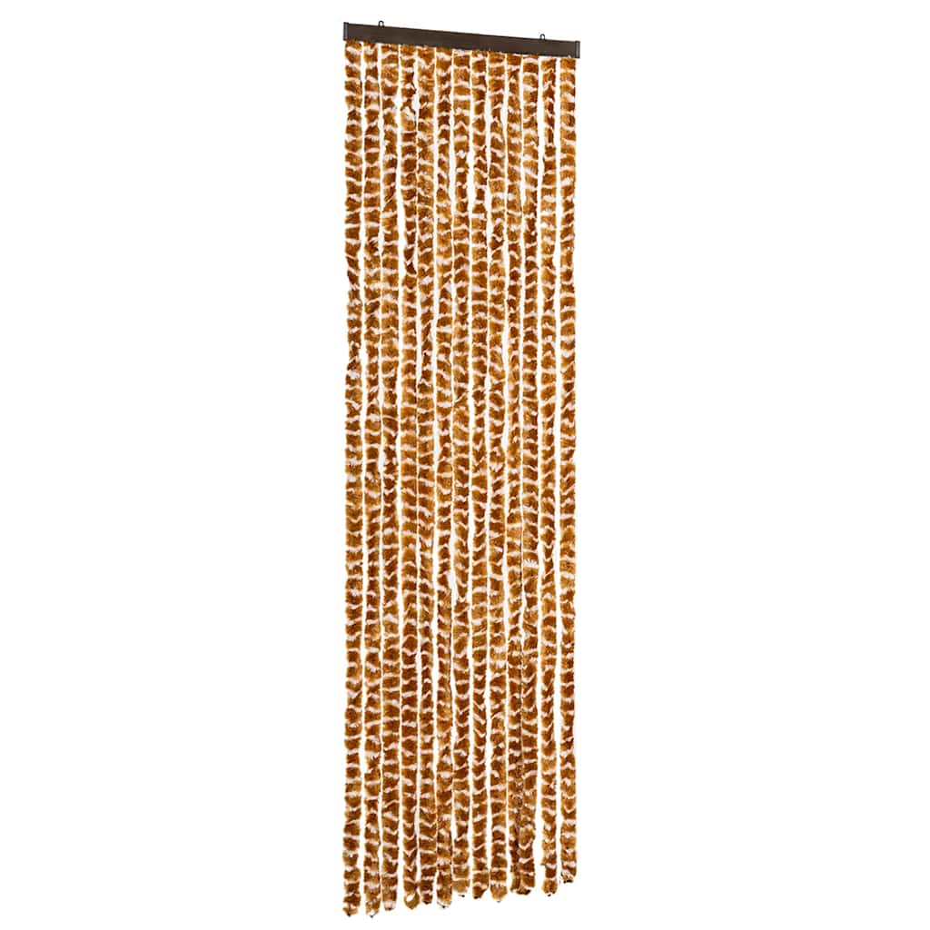 Zastor protiv muha oker-bijeli 56 x 200 cm šenil