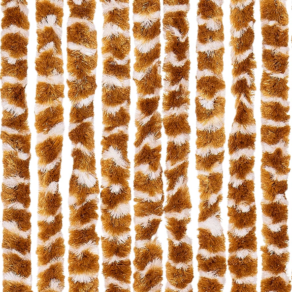 Zastor protiv muha oker-bijeli 100 x 200 cm od šenila
