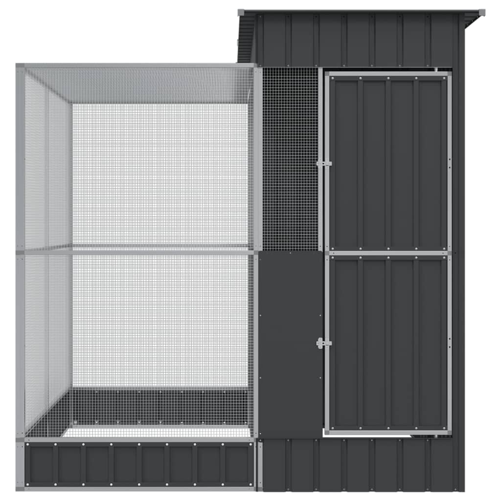 Ptičja kućica s nastavkom srebrna 209x203x216 cm čelična