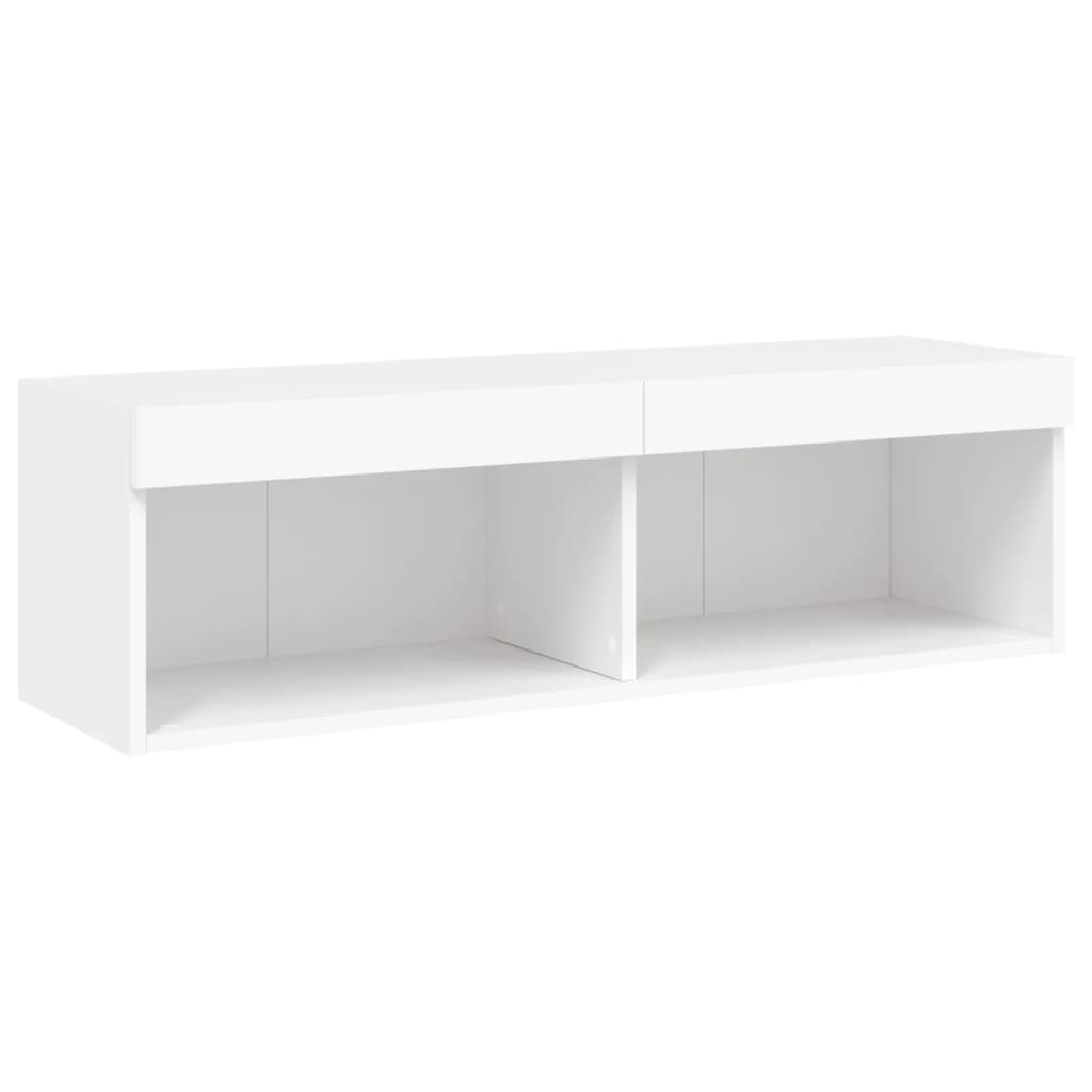 5-dijelni zidni TV elementi s LED bijeli od konstruiranog drva