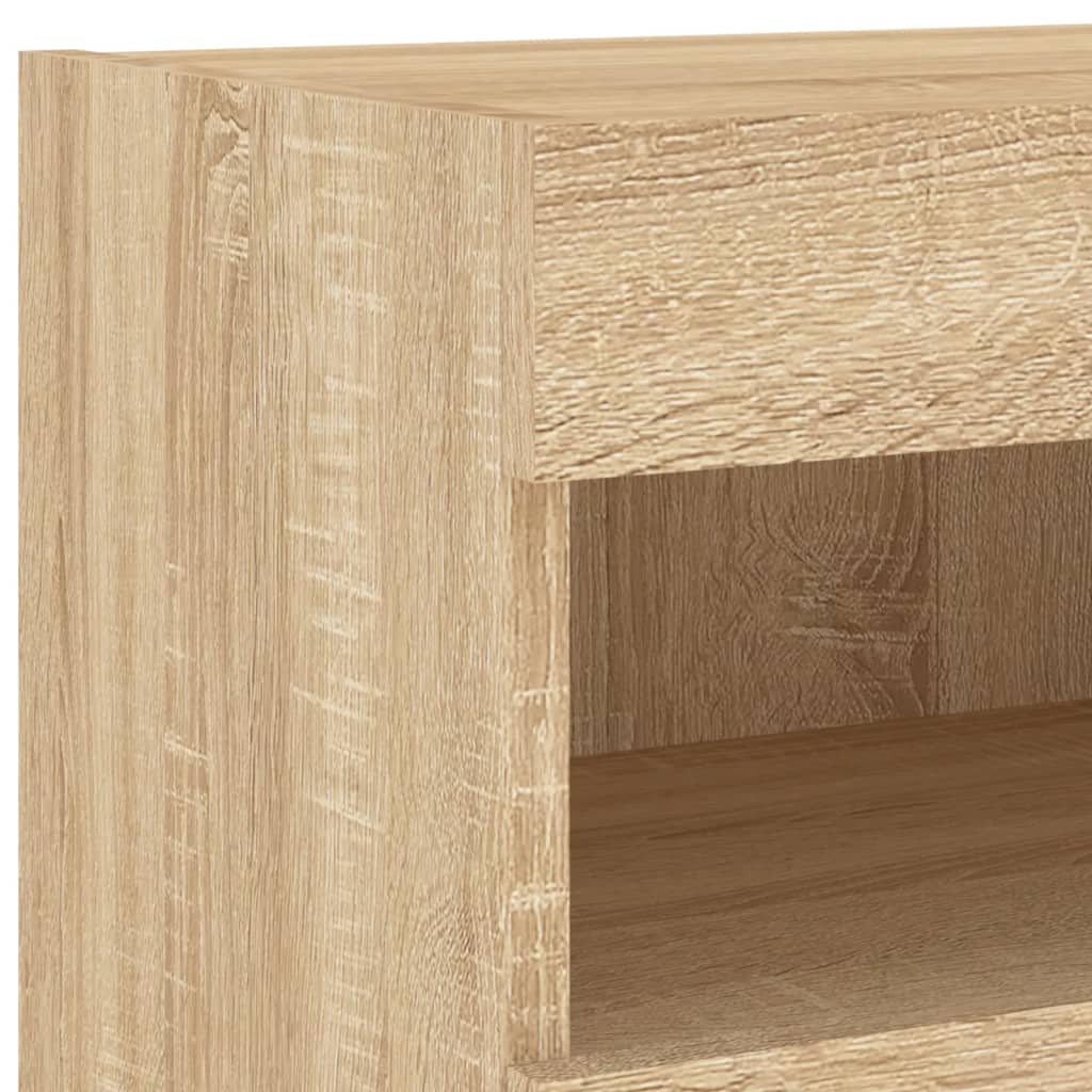 7-dijelni set zidnih TV ormarića LED boja hrasta sonome
