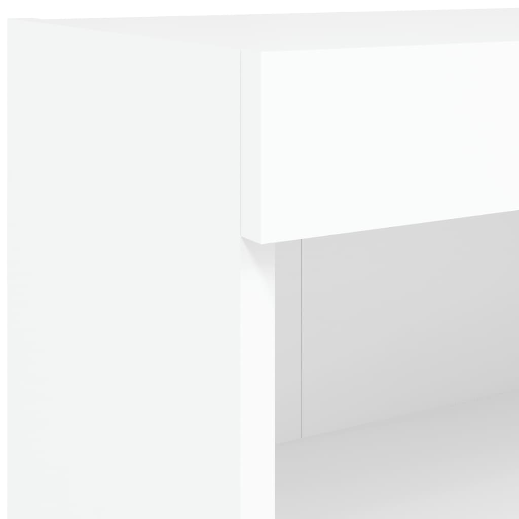 6-dijelni set zidnih TV ormarića s LED svjetlima bijeli
