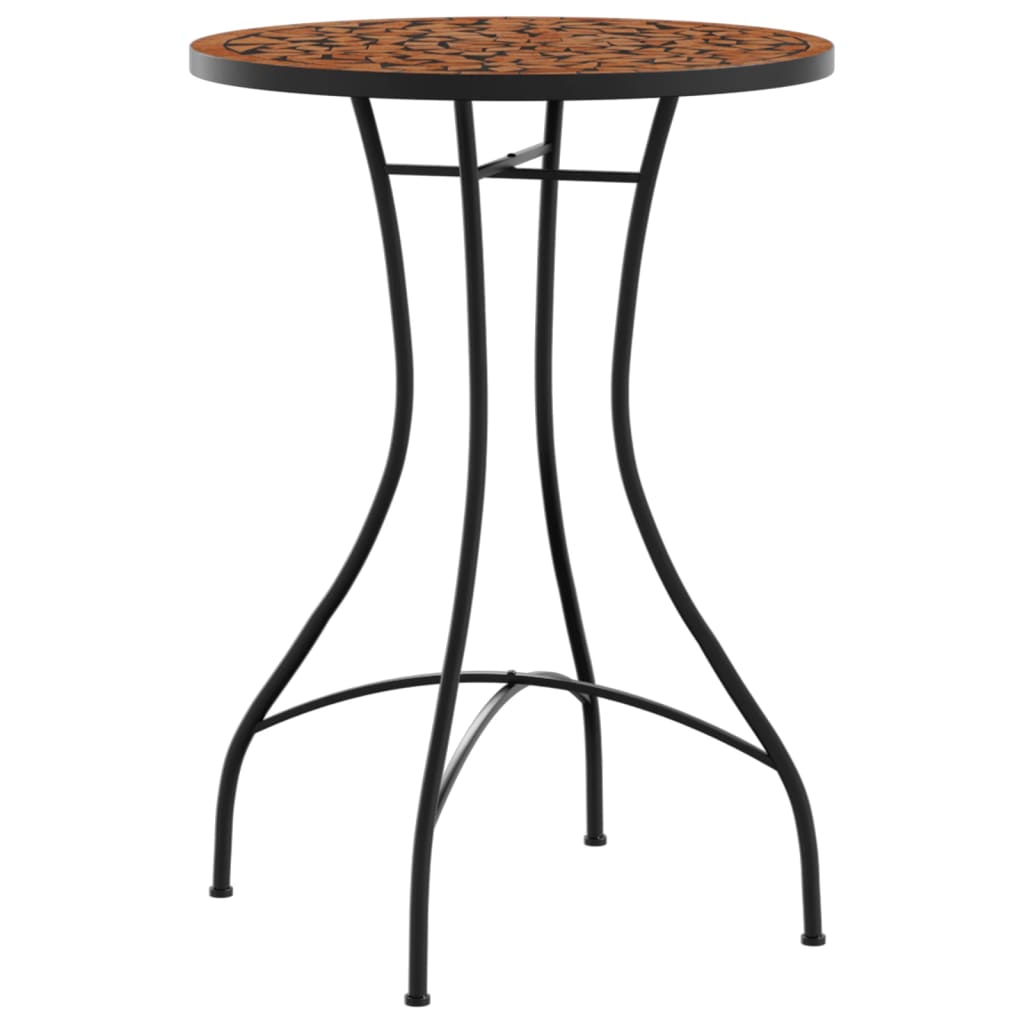 Bistro stolić s mozaikom terakota Ø 50 x 70 cm keramički