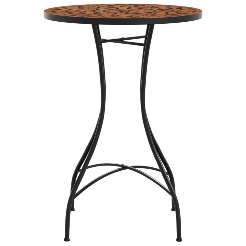 Bistro stolić s mozaikom terakota Ø 50 x 70 cm keramički