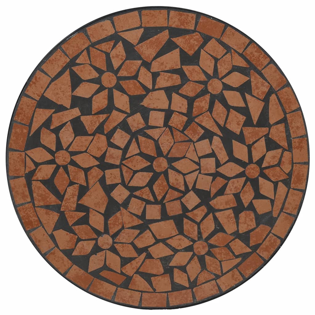 Bistro stolić s mozaikom terakota Ø 50 x 70 cm keramički