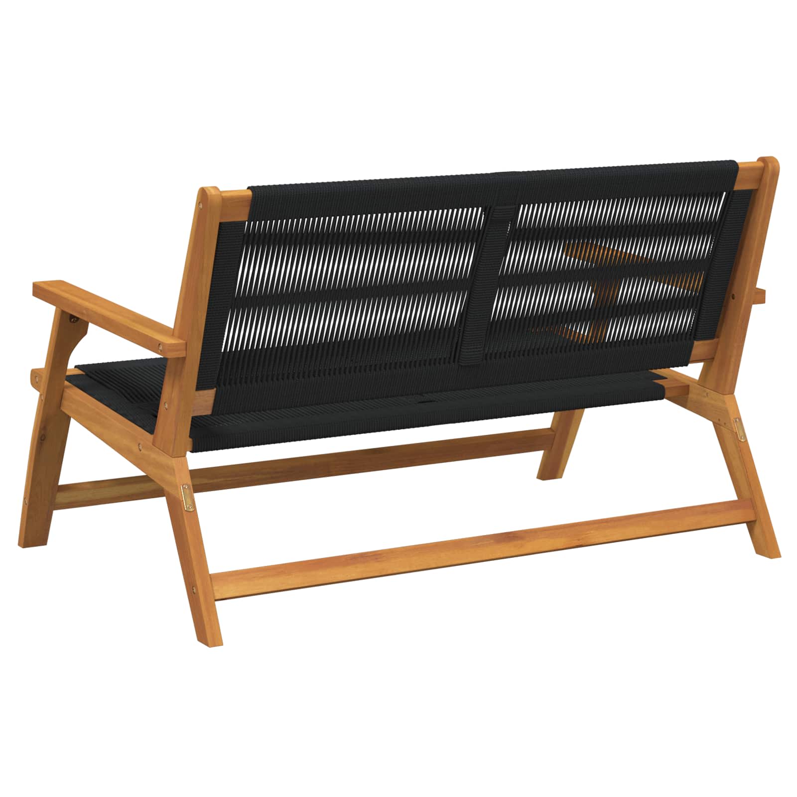 Vrtni namještaj Crna 122 x 78 x 73 cm Čvrsto drvo akacije
