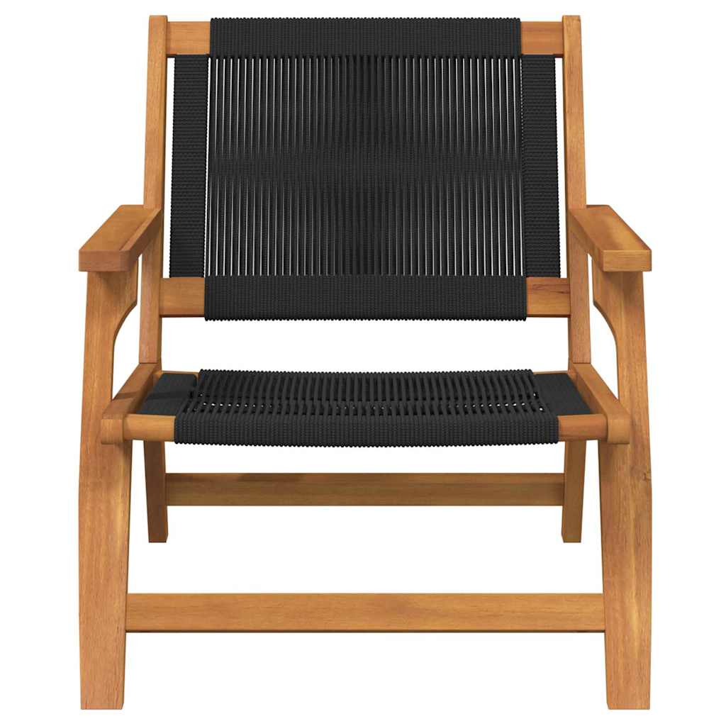Vrtni namještaj 2 pcs Crna 67 x 76 x 73 cm Čvrsto drvo akacije