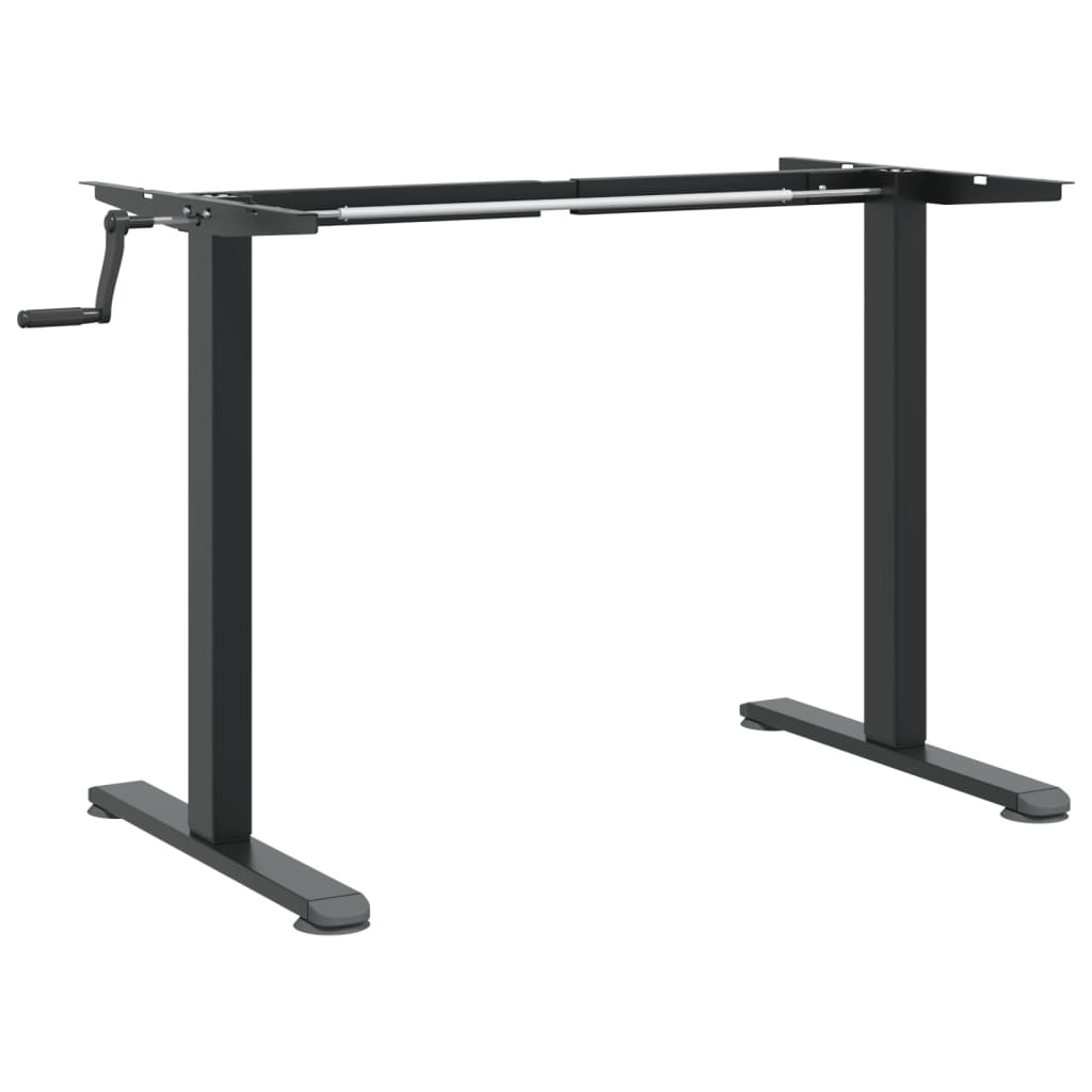 Samostojeći okvir za stol crni (94-135)x60x(70-114) cm čelični