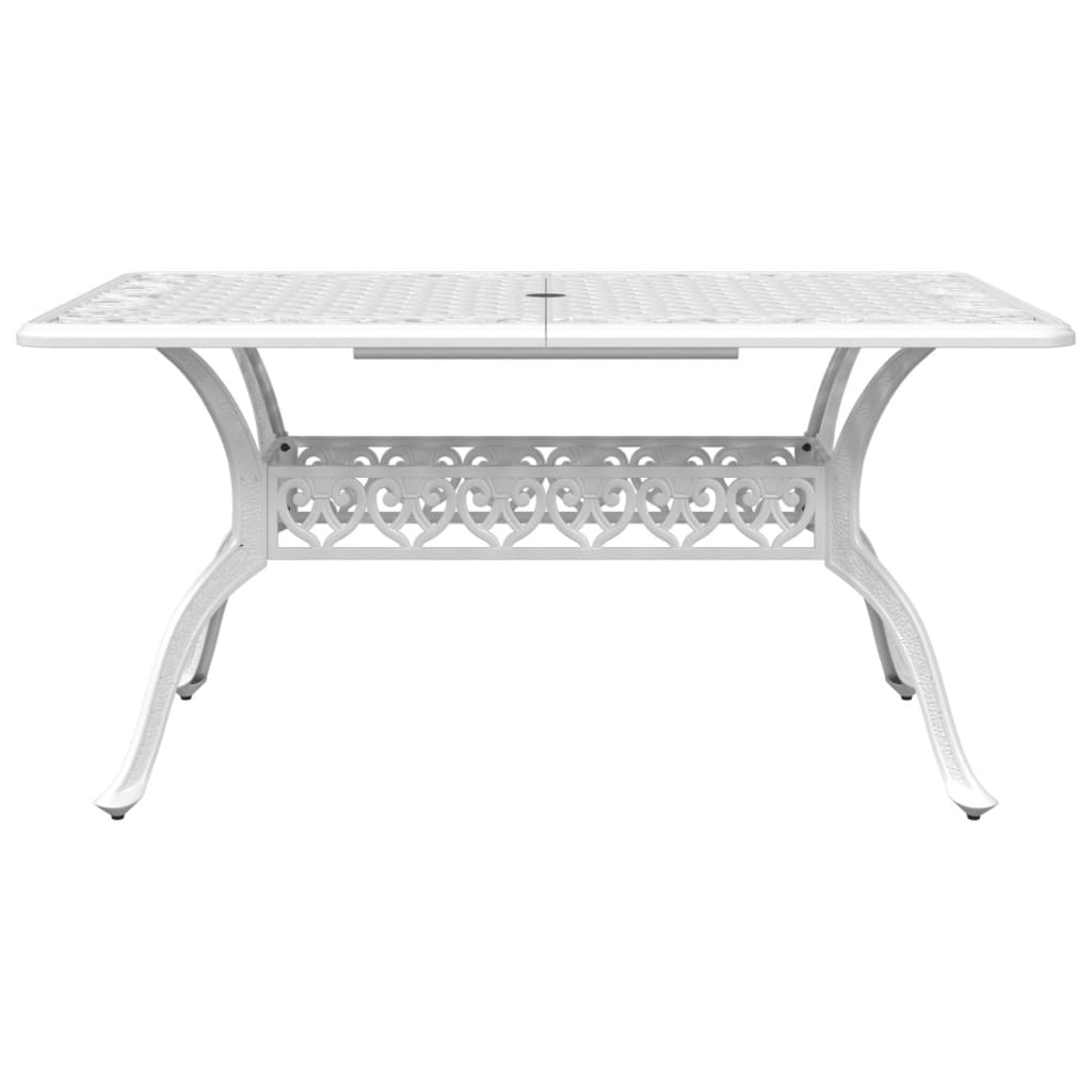Vrtni stol bijeli 150 x 90 x 72 cm od lijevanog aluminija
